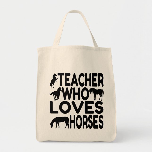 Bolsa Tote Professora do Cavalo Lover (Frente)