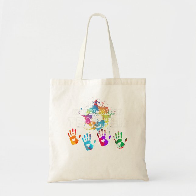 Bolsa Tote Professora Do Jardim Infantil Manipula Camisas De  (Frente)