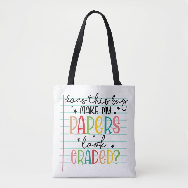 Bolsa Tote Professora Grades, mestres engraçados (Frente)