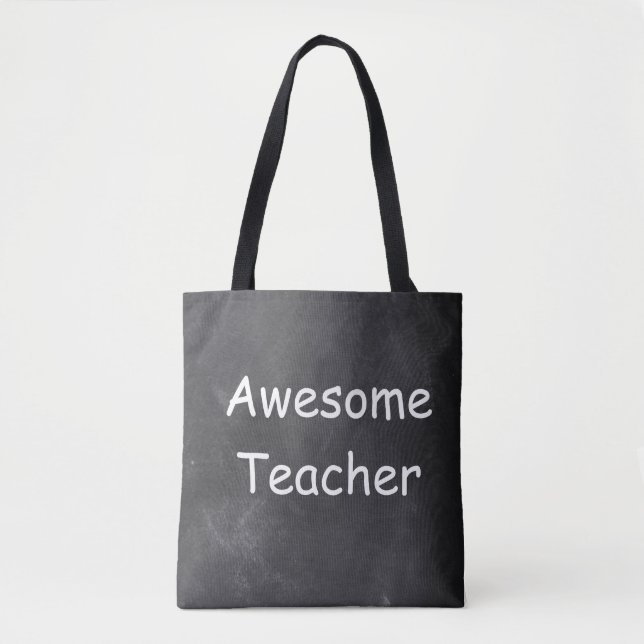 Bolsa Tote Professora Incrível Design de Quadro de Chalkboard (Frente)