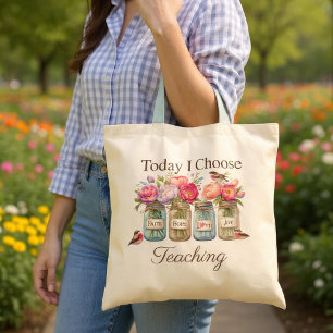 Bolsa Tote Professora Inspiradora Oferece Fé, Esperança, Amor