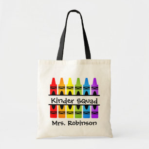 Bolsa Tote Professora personalizada do Kinder Squad Crayon