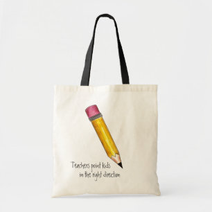 Bolsa Tote Professores Apontam Crianças Lápis Professor Tote
