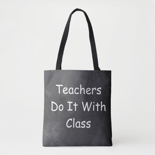 Bolsa Tote Professores Classe Chalkboard Design Idea (Frente)