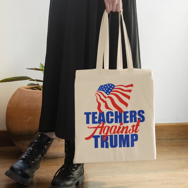 Bolsa Tote Professores Contra Trump 2024 Eleição Política (Criador carregado)