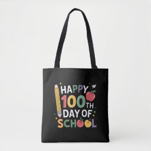 Bolsa Tote Professores do 100º Dia de Aula Feliz 100 Dias