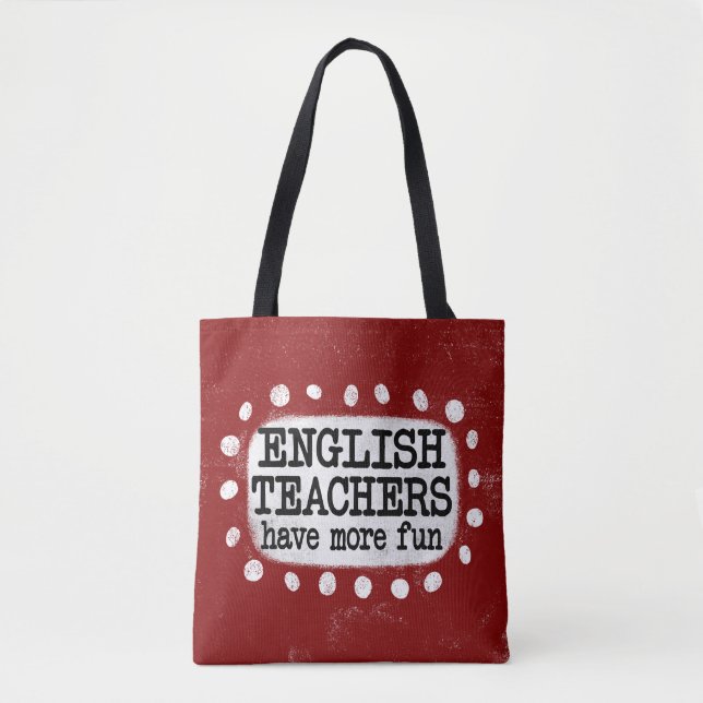 Bolsa Tote Professores Ingleses Divertem-se Mais Saco (Frente)