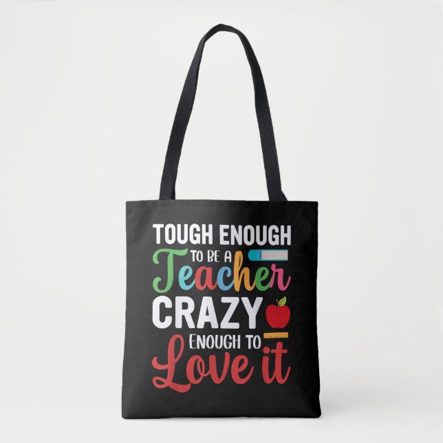 Bolsa Tote Professores Loucos Homens Mulheres Professores Esc (Frente)