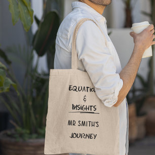 Bolsa Tote Professores Personalizados de Matemática de Equaçõ