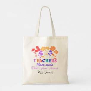 Bolsa Tote Professores plantam sementes que crescem vida de p