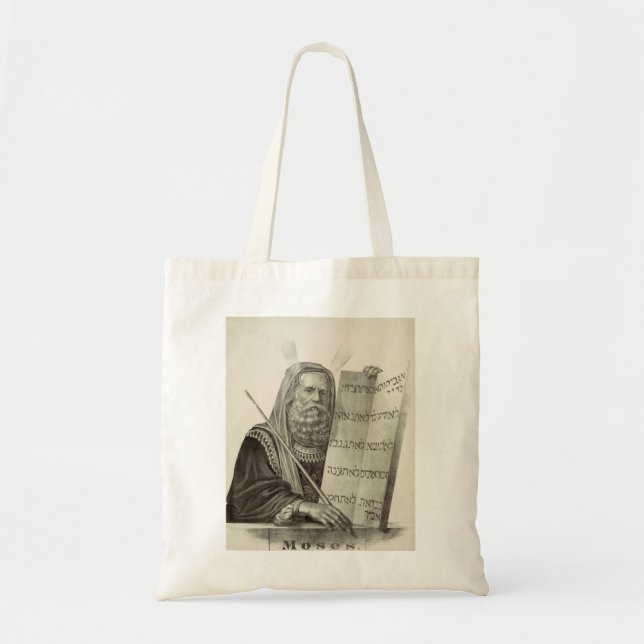 Bolsa Tote Profeta Moisés com as Tábuas da Lei (Frente)