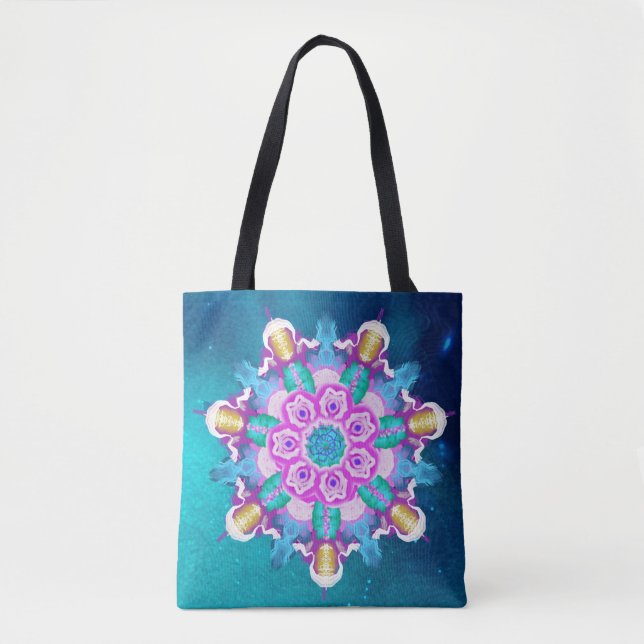 Bolsa Tote *~* profundamente na mandala cura da paz do (Frente)
