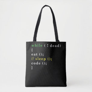 Bolsa Tote Programador Python de Ciência Computacional Comer
