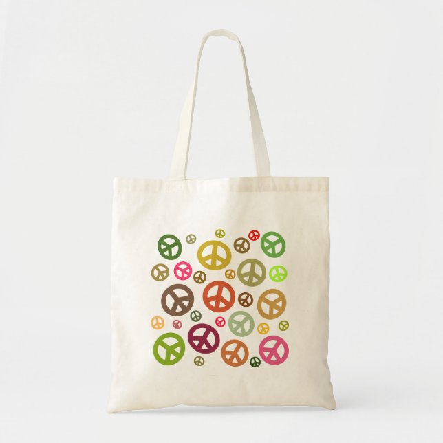 Bolsa Tote Proiba a sacola do símbolo de paz da bomba (Frente)