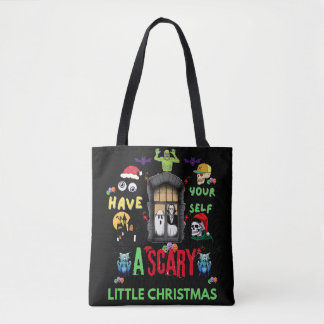 Bolsa Tote Projeto de Pequeno Natal Assustador de Férias