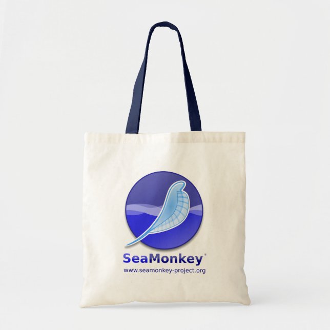 Bolsa Tote Projeto de SeaMonkey - logotipo vertical (Frente)