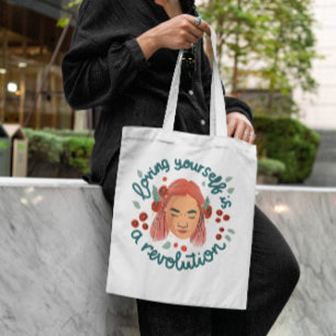 Bolsa Tote Projeto Floral de Mulher Pacífica