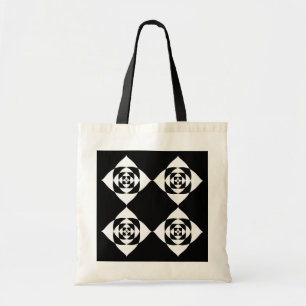 Bolsa Tote Projeto floral preto e branco