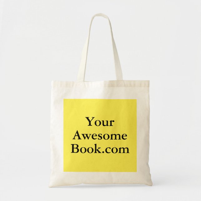 Bolsa Tote Promo do livro do autor, amarelo, máquina lavável (Frente)