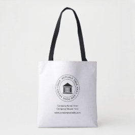 Bolsa Tote Promocional de logotipo de empresa simples e minim