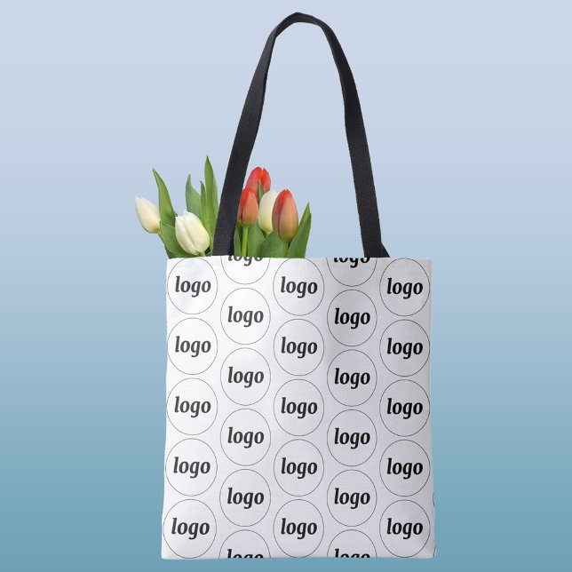 Bolsa Tote Promocional para empresa padrão de logotipo simple (Logo pattern business promotional tote bag)