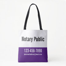 Promocional Royal Purple e White Notary Pública