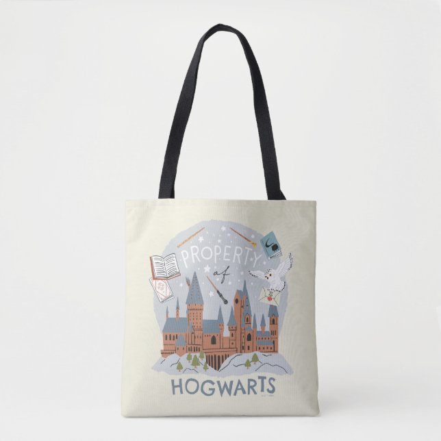 Bolsa Tote Property of Hogwarts Cartoon Graphic (Frente)