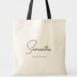 Bolsa Tote Proposta Simples de Bridesmaid Personalizada Moder