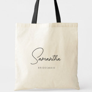 Bolsa Tote Proposta Simples de Bridesmaid Personalizada Moder