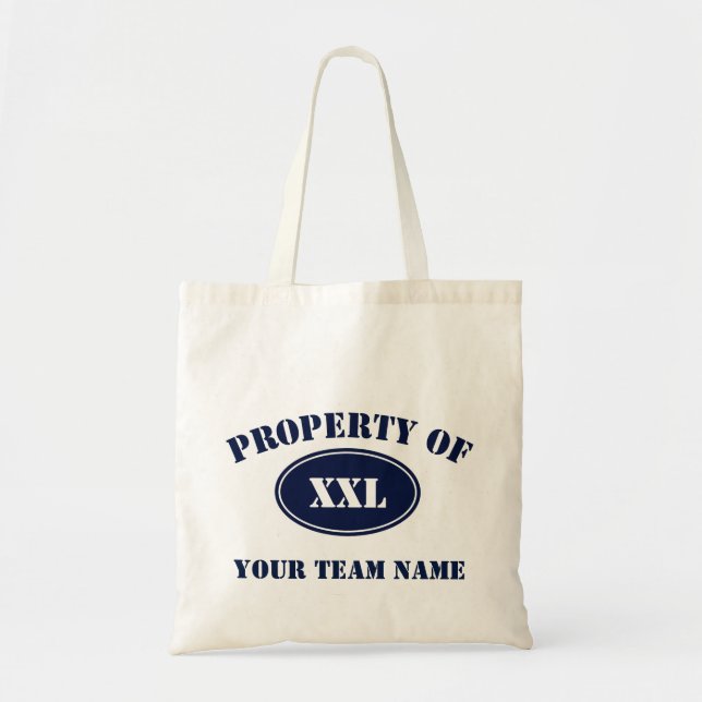 Bolsa Tote Propriedade de sua equipe da fantasia (Frente)