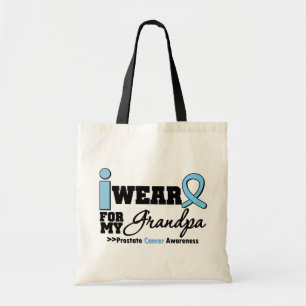 Bolsa Tote Prostata Cancer Eu Visto Azul Claro Para Meu Avô
