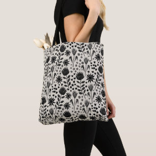 Bolsa Tote Protea Floral Block Impressão Millefleur