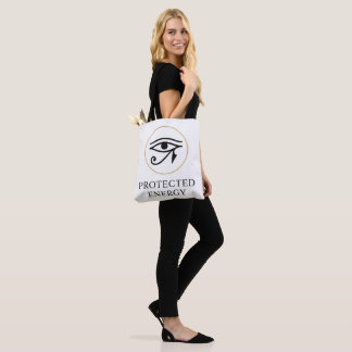 Bolsa Tote Protected Energy – Minimal Eye of Horus Symbol |