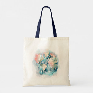 Bolsa Tote Proteja Nossa Terra Aura Watercolor Salva Nosso Pl