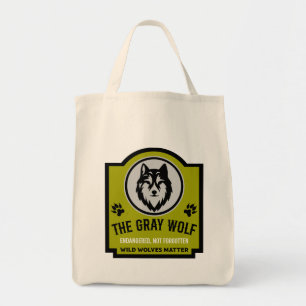 Bolsa Tote Proteja Nossos Lobos Proteção à Vida Selvagem