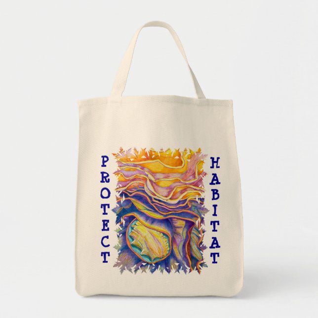Bolsa Tote Proteja o habitat orgânico (Frente)