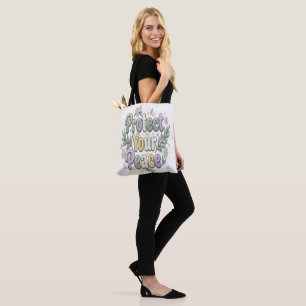 Bolsa Tote Proteja Sua Paz – Tipografia de Bolha de Autocuida