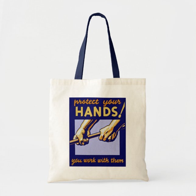 Bolsa Tote Proteja Suas Mãos! (Frente)