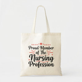 Bolsa Tote Proud Member Nursing Profession Artistic Art