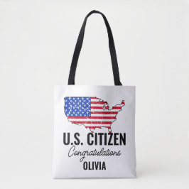 Bolsa Tote Proud New U.S. Citizen – American Map