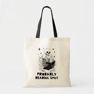 Bolsa Tote Provavelmente Lendo Livros Obscuros Esqueleto Livr