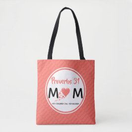 Bolsa Tote PROVERBS 31 Aniversário do Dia de as mães