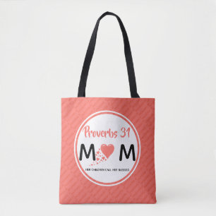 Bolsa Tote PROVERBS 31 Aniversário do Dia de as mães