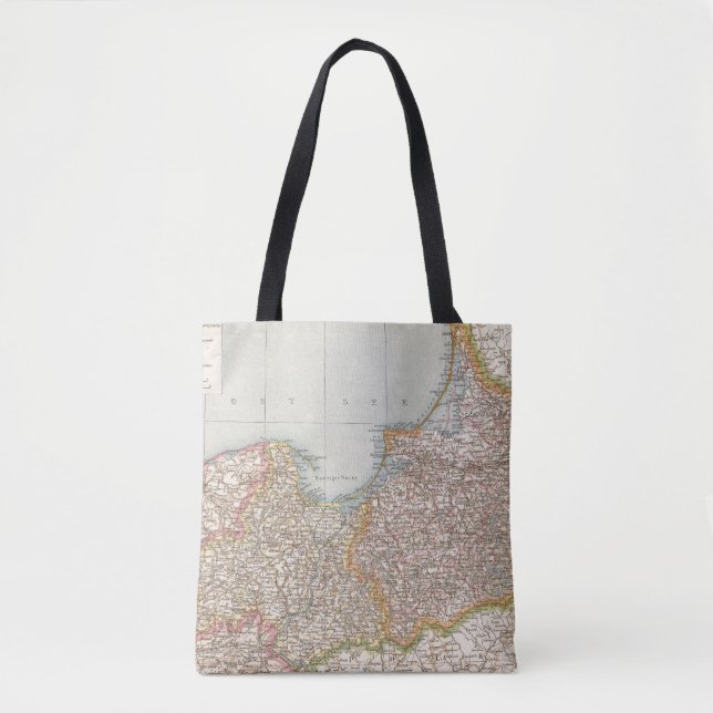 Bolsa Tote Prússia de Ost u Westpreussen, de leste e (Frente)