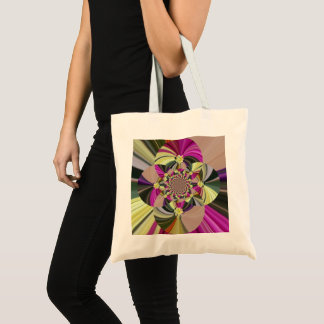 Bolsa Tote Psicodélico Colorido Padrão Floral