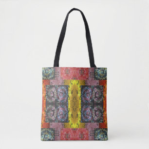 Bolsa Tote Psicodélico de Patchwork da Boêmia