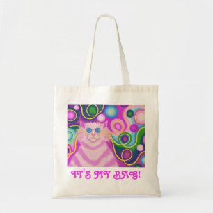 Bolsa Tote Psy-cat-delic Pink 'É minha bolsa!'saco