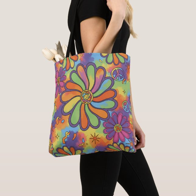 Bolsa Tote Psychedelic Daisy Daze (Close Up)