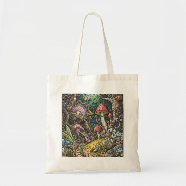 Bolsa Tote Psychedelic woodland tote bag (Frente)
