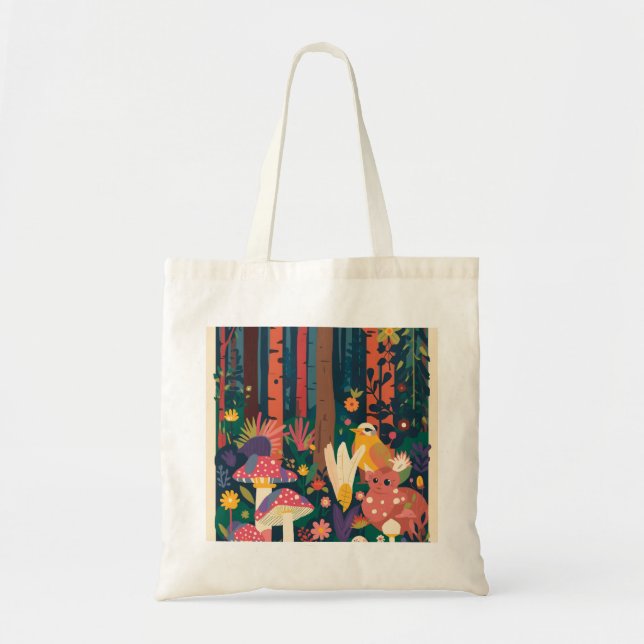 Bolsa Tote Psychedelic woodland tote bag (Frente)